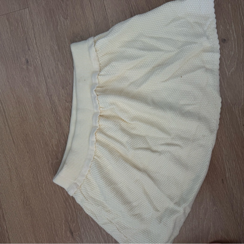 Djerf Avenue Soft Cream Knit Skirt